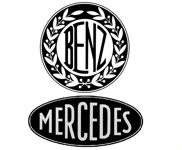 Παλιά λογότυπα Benz και Mercedes.